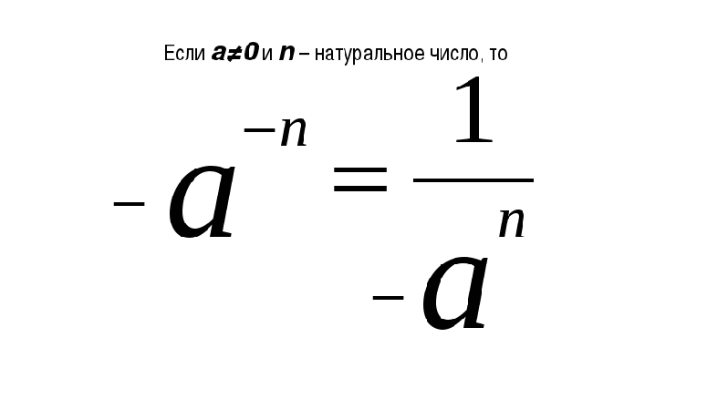 Как возвести отрицательное число в отрицательную степень  формула, пример