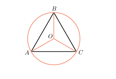 Радиус описанной окружности равностороннего треугольника