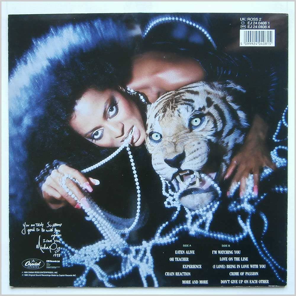 Обложка пластинки Diana Ross-‘Eaten Alive‘. Обложка пластинки Diana Ross-‘Eaten Alive‘.