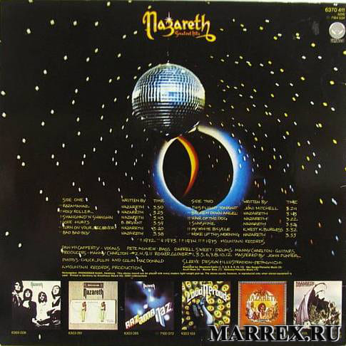 Оригинальная обложка Nazareth, Greatest Hits. Оригинальная обложка Nazareth, Greatest Hits.