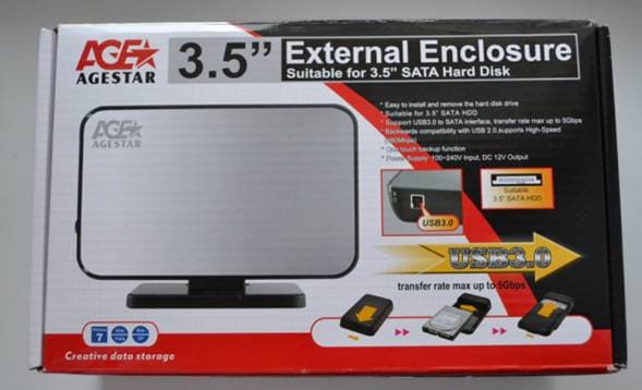 Коробка от Agestar 3.5 SATA, вид сверху. Коробка от Agestar 3.5 SATA, вид сверху.
