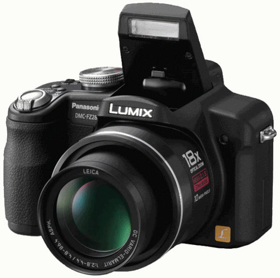 Вид сбоку Panasonic Lumix DMC-FZ28. Вид сбоку Panasonic Lumix DMC-FZ28.