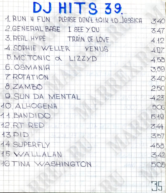 DJ HITS 39 - 1995 cd из тетради..