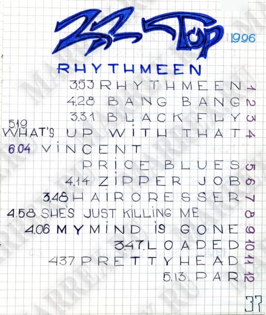 ZZ Top 1996 - ‘Rhythmeen‘ cd из тетради. ZZ Top 1996 - ‘Rhythmeen‘ cd из тетради.